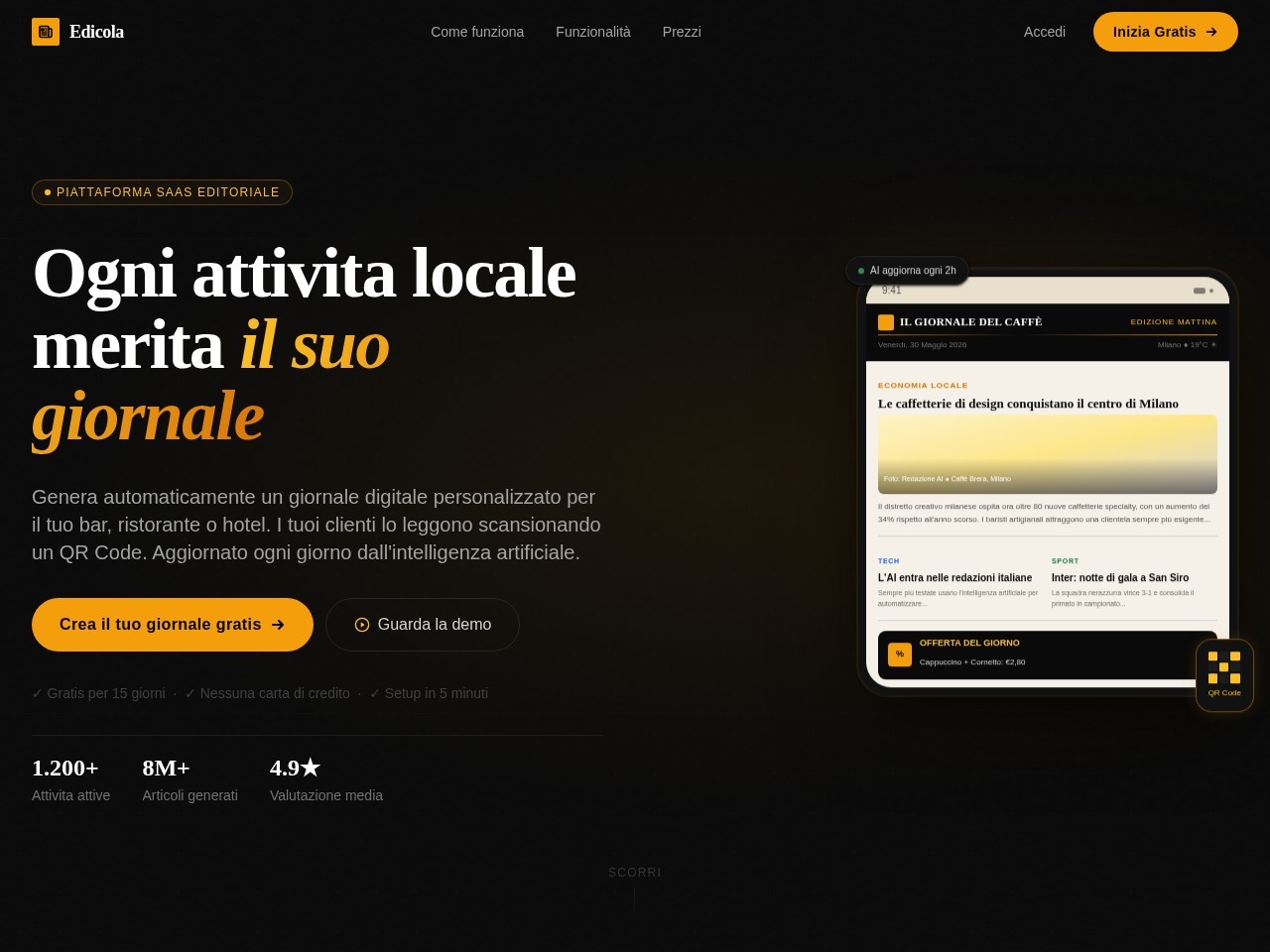 Schermata di Edicola