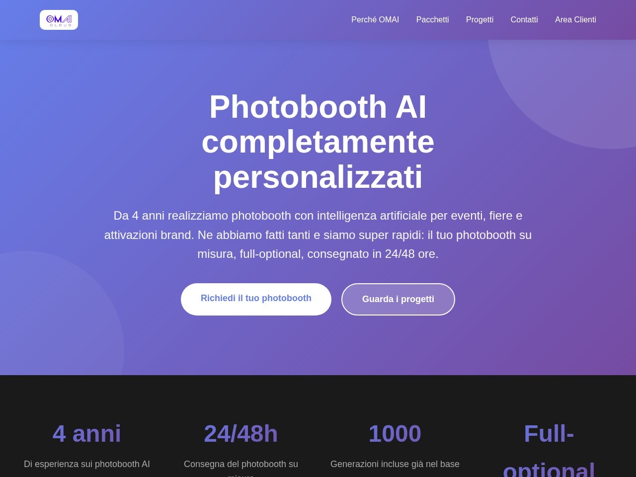 Schermata di Immagini AI
