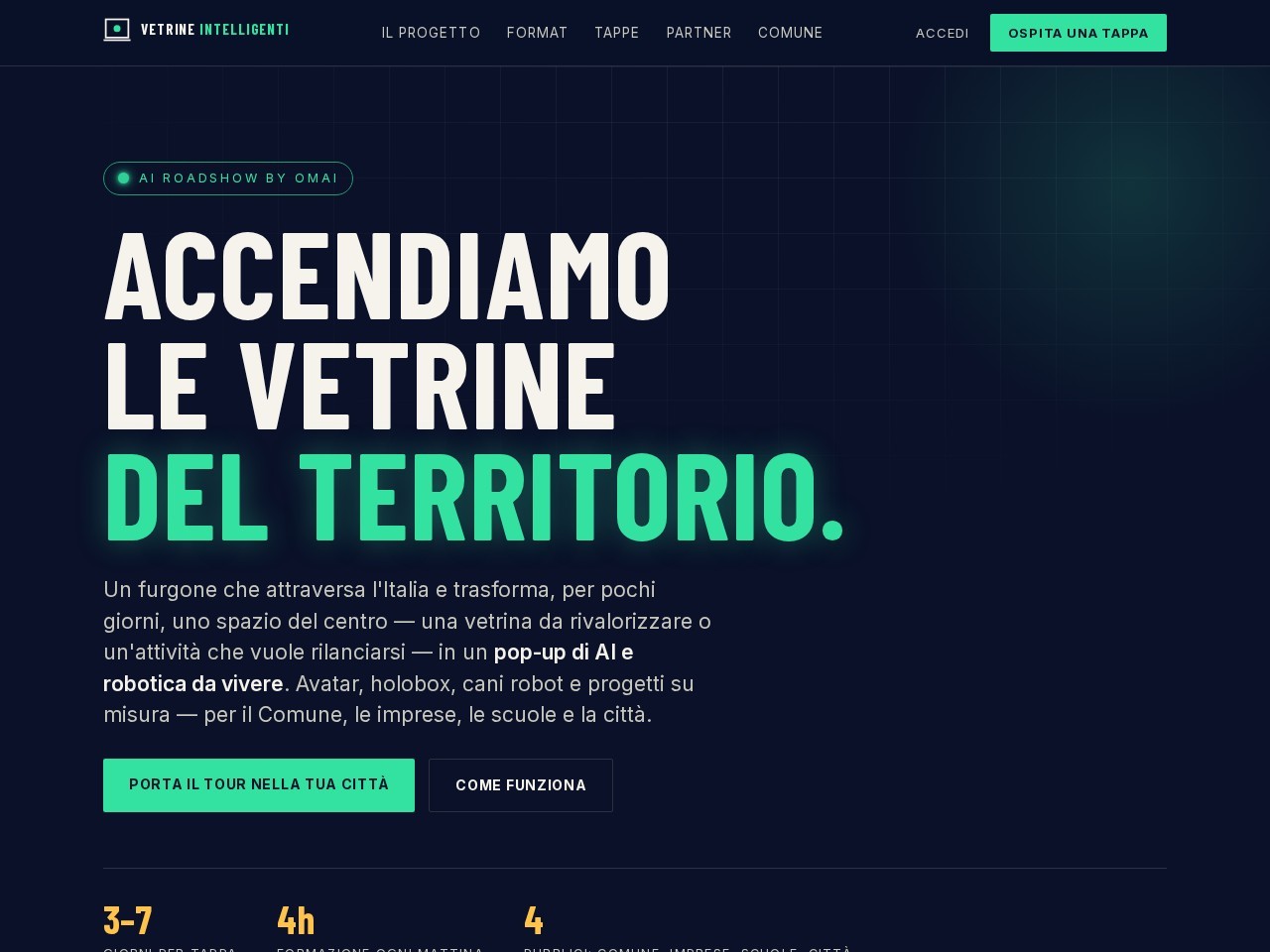 Schermata di Vetrine Intelligenti